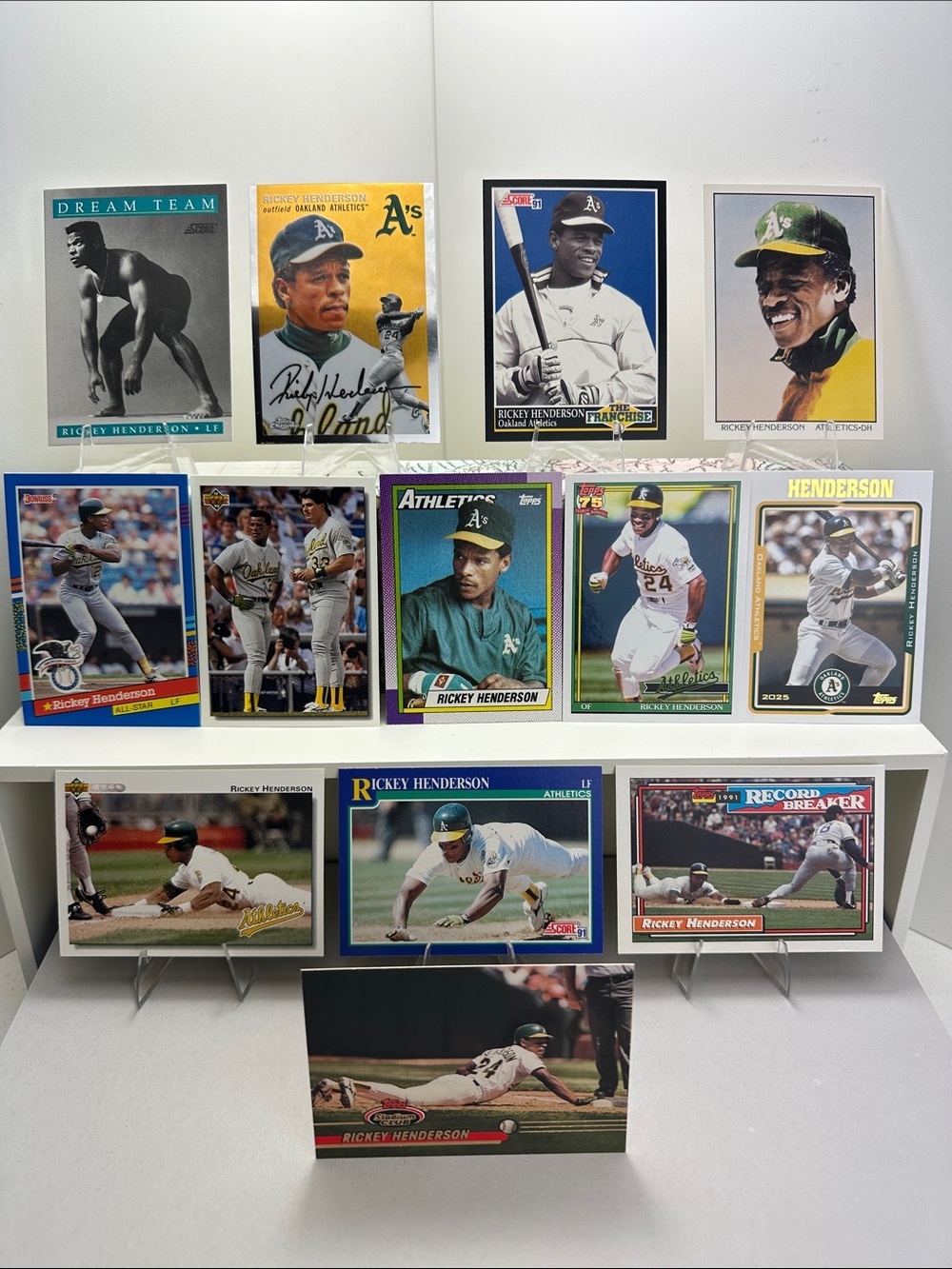Ricky Henderson Oakland A’s lot of 13